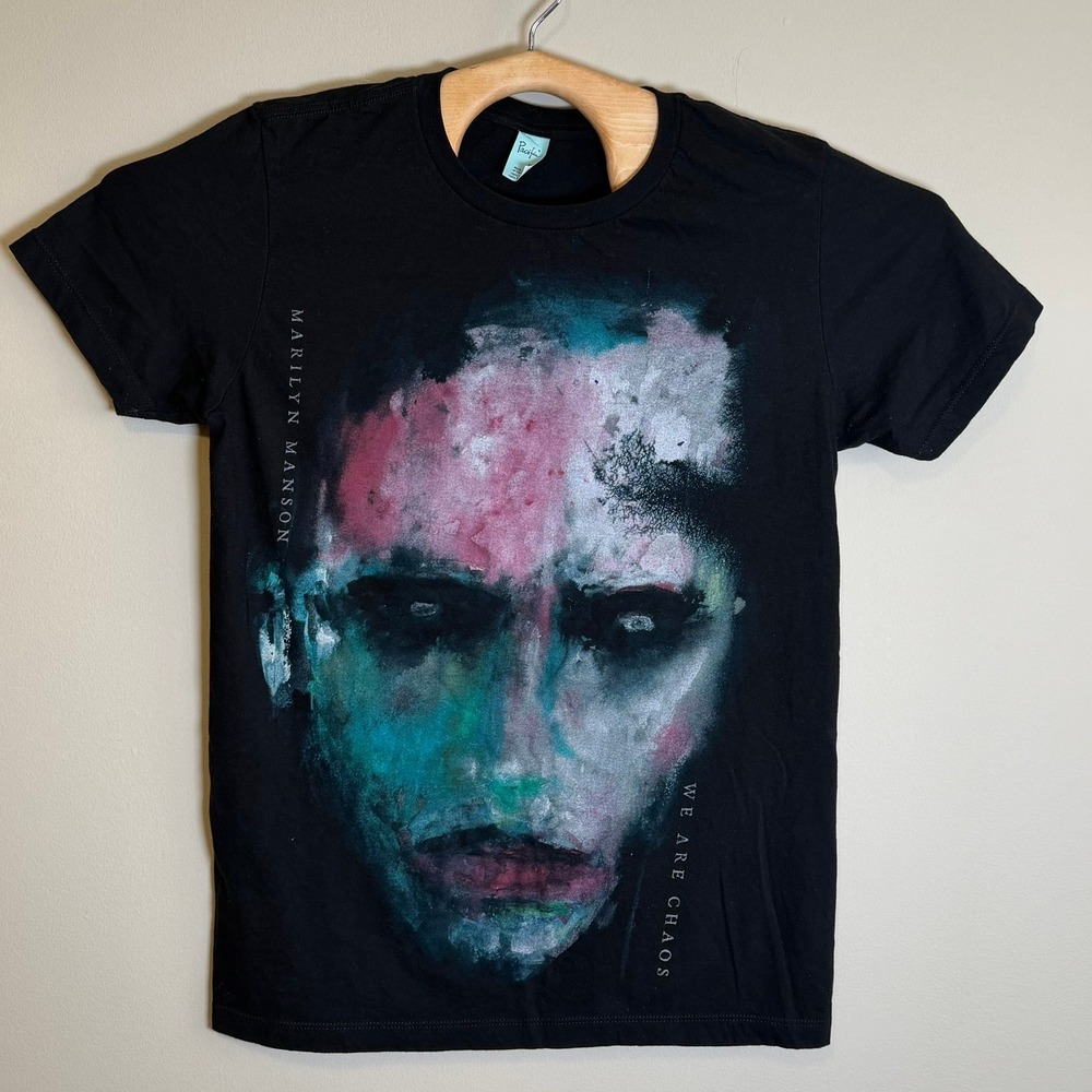 Marilyn Manson T-Shirt Black We Are Chaos Graphic Print Band Tee Size M